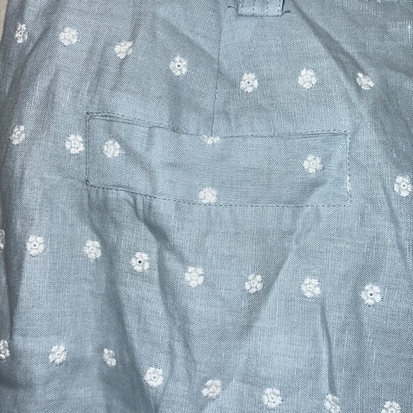 By TiMo High Rise Embroidered Shorts Light Blue/White SZ L NWOT - Picture 7 of 10